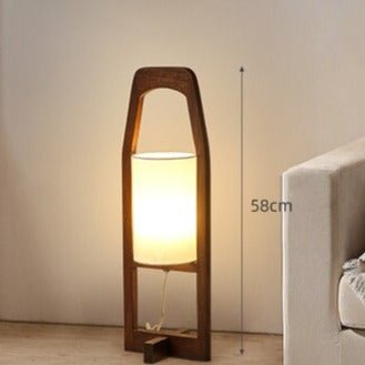 Solid Wood Floor Lamp with Japanese Retro Design - Casatrail.com