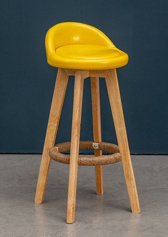 Solid Wood Rotating Bar Chair - Casatrail.com