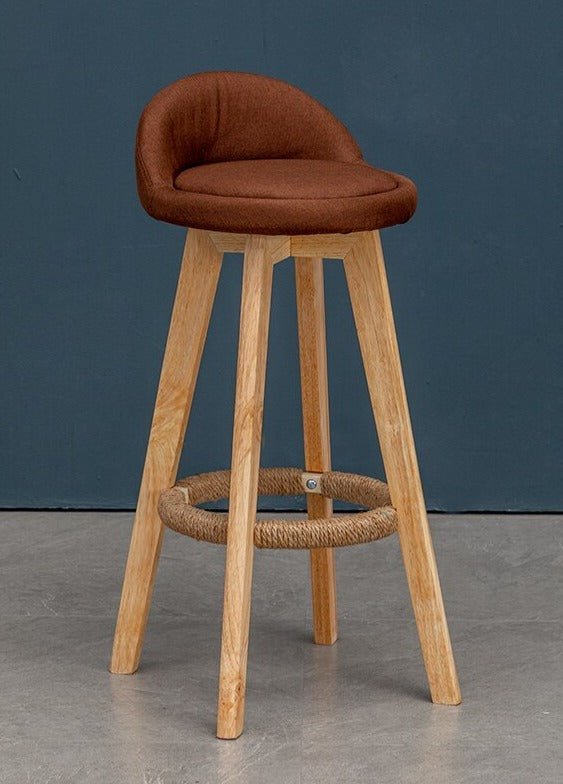 Solid Wood Rotating Bar Chair - Casatrail.com