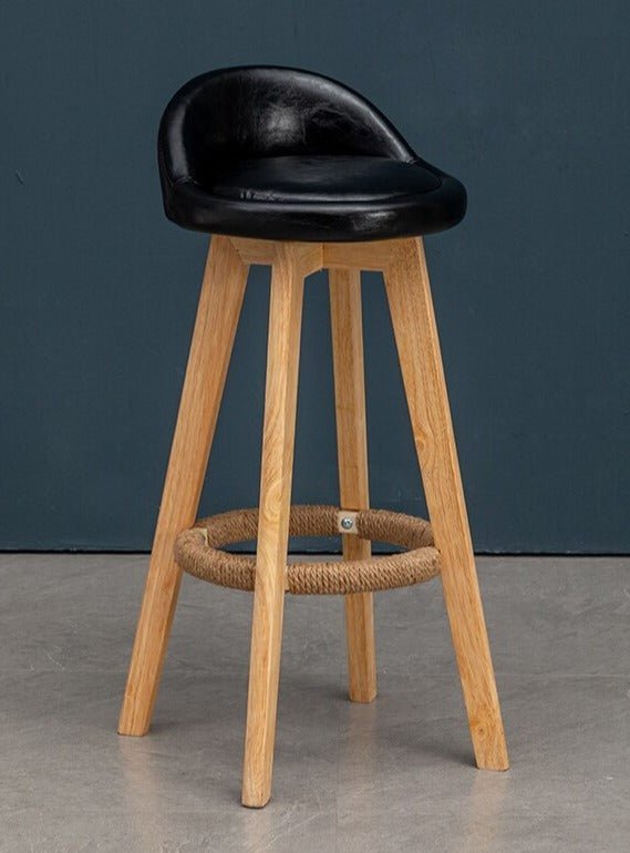 Solid Wood Rotating Bar Chair - Casatrail.com