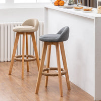 Thumbnail for Solid Wood Rotating Bar Chair - Casatrail.com