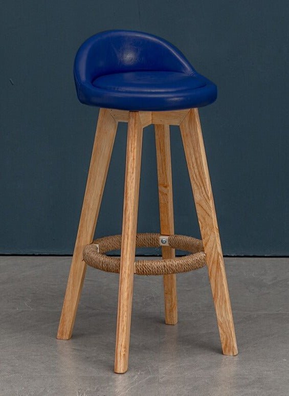 Solid Wood Rotating Bar Chair - Casatrail.com