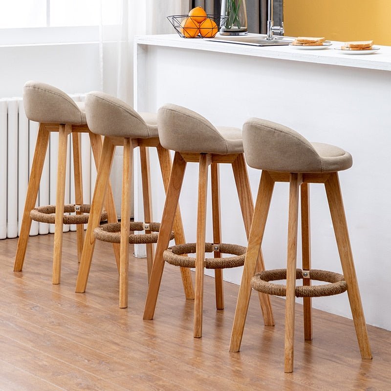 Solid Wood Rotating Bar Chair - Casatrail.com