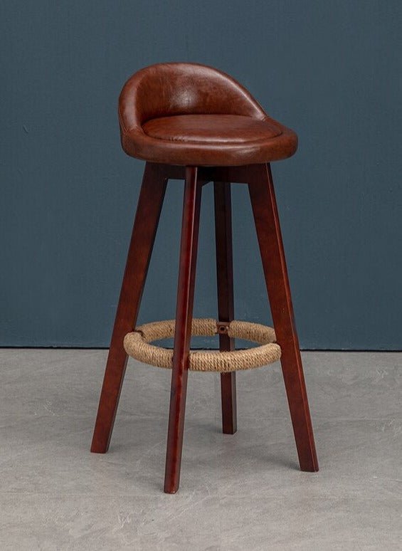 Solid Wood Rotating Bar Chair - Casatrail.com