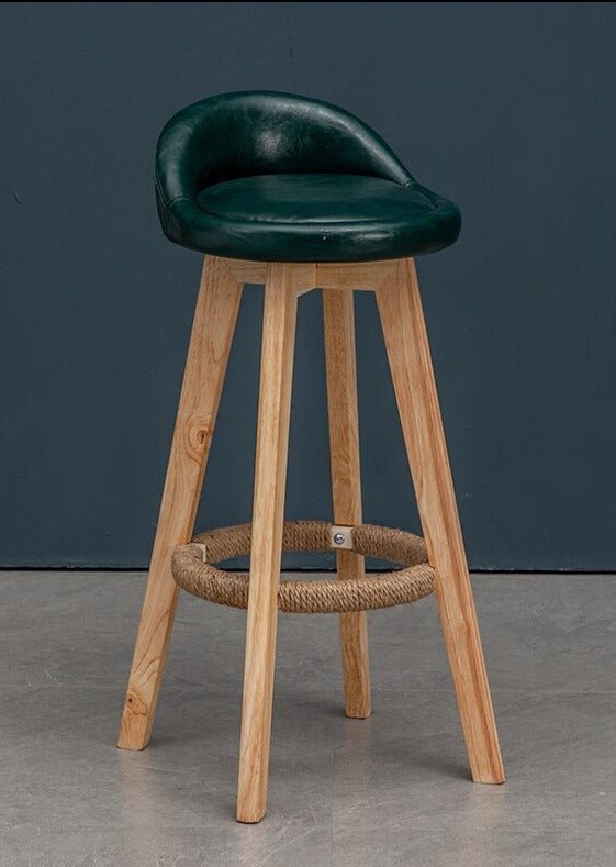 Solid Wood Rotating Bar Chair - Casatrail.com