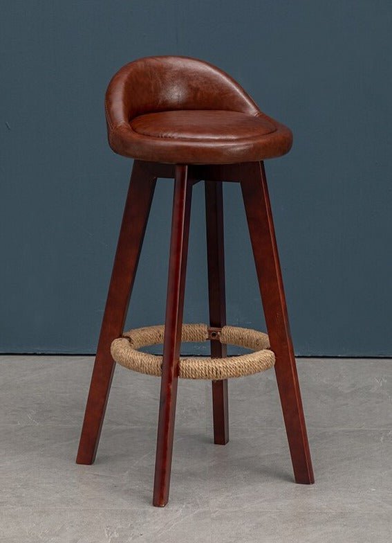 Solid Wood Rotating Bar Chair - Casatrail.com