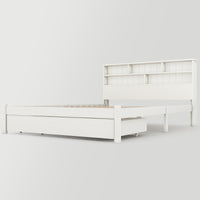 Thumbnail for Solid Wooden Pine Bed with Slatted Frames - Casatrail.com