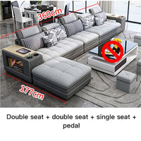 Thumbnail for Speaker Sound System Bluetooth U - Shaped Living Room Sofa Bed Sets - Casatrail.com