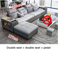 Thumbnail for Speaker Sound System Bluetooth U - Shaped Living Room Sofa Bed Sets - Casatrail.com