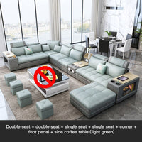 Thumbnail for Speaker Sound System Bluetooth U - Shaped Living Room Sofa Bed Sets - Casatrail.com