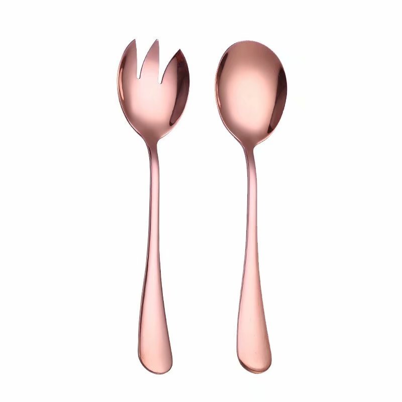 Spklifey Gold Salad Spoon Fork Set - 2PCS - Casatrail.com