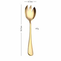 Thumbnail for Spklifey Gold Salad Spoon Fork Set - 2PCS - Casatrail.com