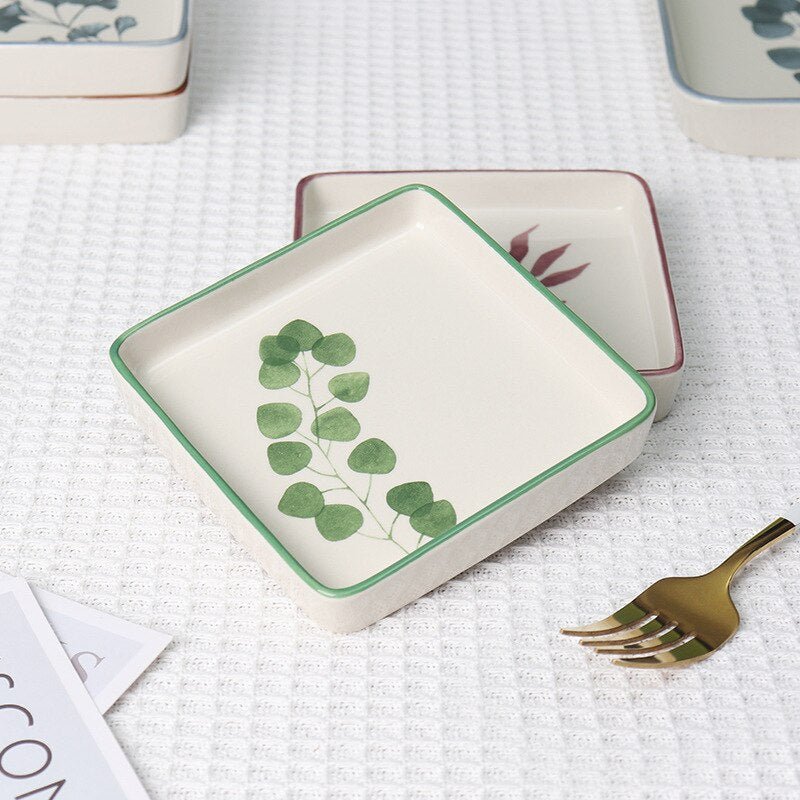 Square Shallow Plate - Ceramic - Casatrail.com