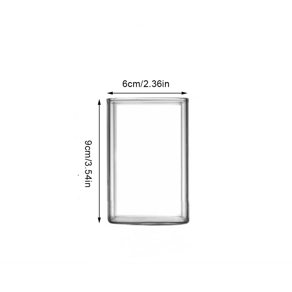 Square Simple Glass Cup - Transparent - Casatrail.com