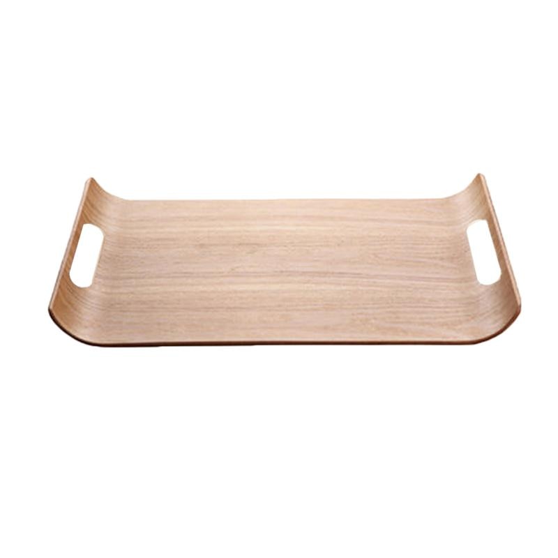 Square Wooden Serving Tray with Double Handles - Casatrail.com