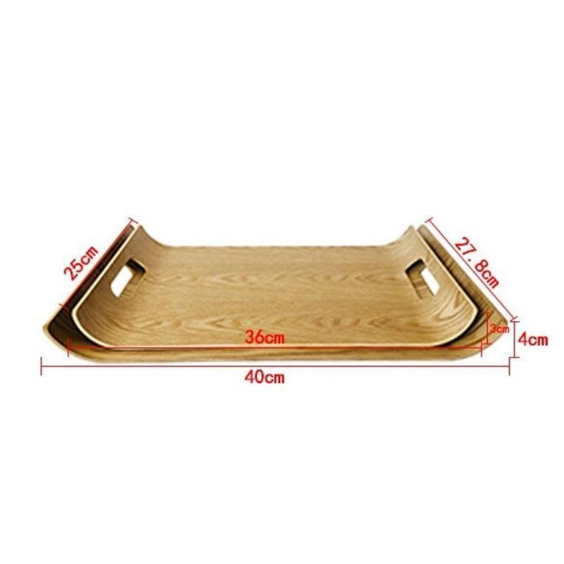 Square Wooden Serving Tray with Double Handles - Casatrail.com