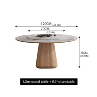 Thumbnail for Stable Wooden Dining Room Set with Rock Slab Tabletop - Casatrail.com