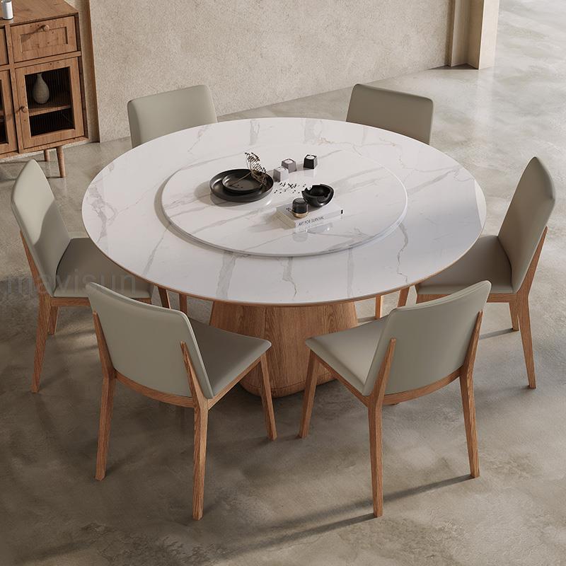 Stable Wooden Dining Room Set with Rock Slab Tabletop - Casatrail.com