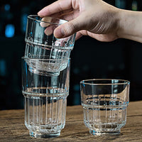 Thumbnail for Stackable Embossed Stripe Glassware - Casatrail.com