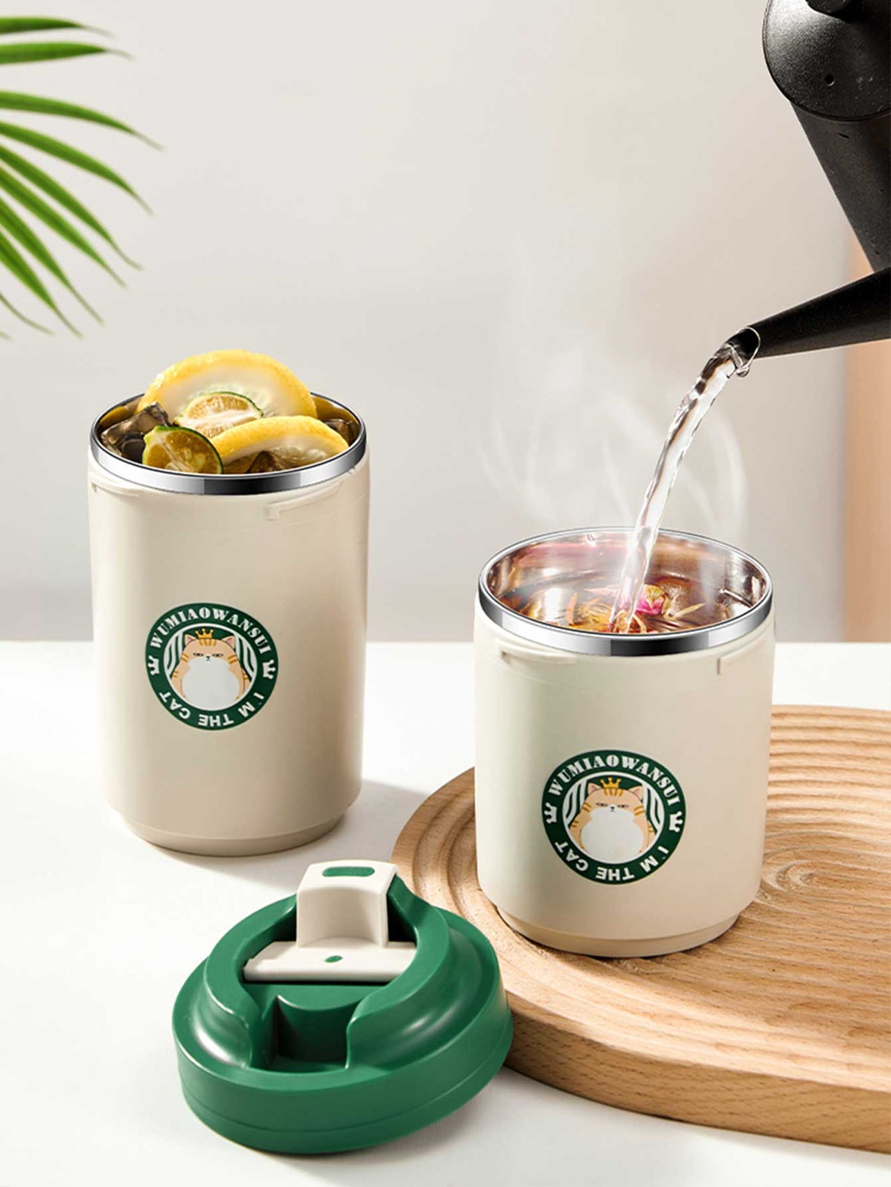 Stainless Steel Coffee Cup Thermos with Straw - Casatrail.com