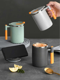 Thumbnail for Stainless Steel Coffee Cup with Lid and Double Wall - Casatrail.com