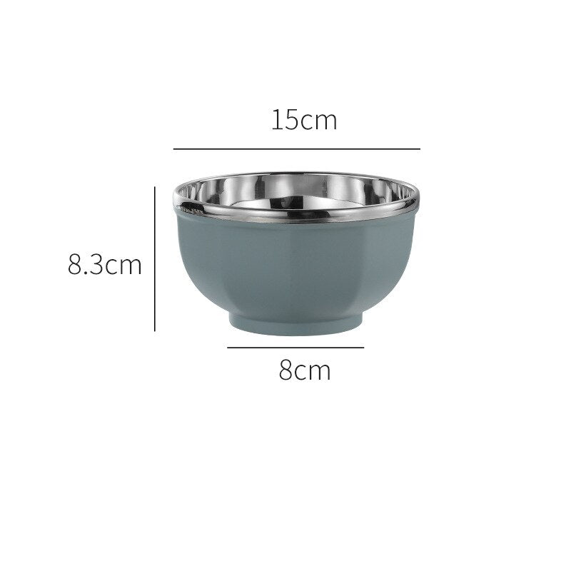 Stainless Steel Double Layer Rice Bowl - Anti - Scalding - Casatrail.com