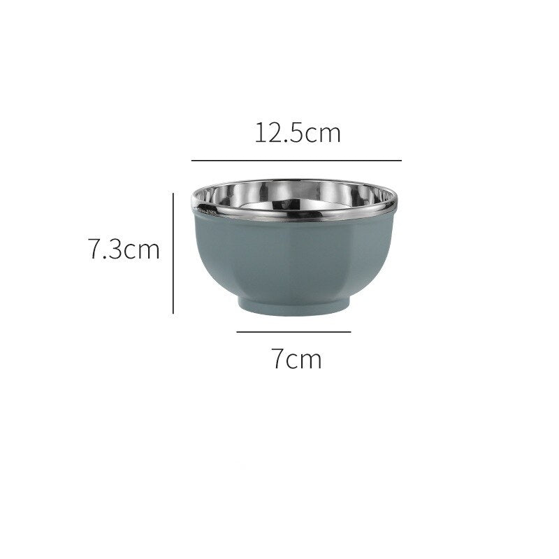 Stainless Steel Double Layer Rice Bowl - Anti - Scalding - Casatrail.com