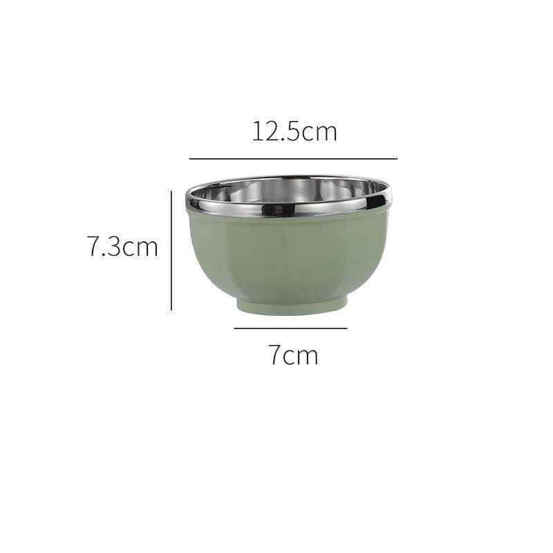 Stainless Steel Double Layer Rice Bowl - Anti - Scalding - Casatrail.com