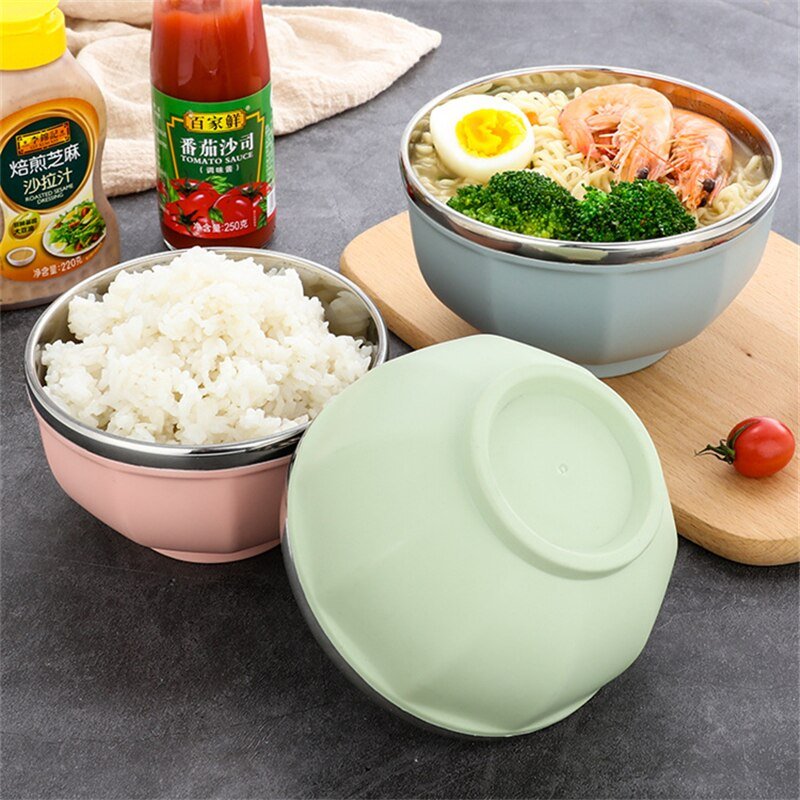 Stainless Steel Double Layer Rice Bowl - Anti - Scalding - Casatrail.com