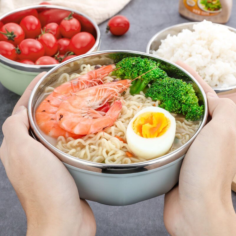 Stainless Steel Double Layer Rice Bowl - Anti - Scalding - Casatrail.com