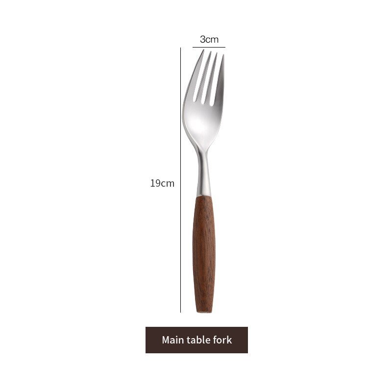 Stainless Steel Flatware Rose Wood Silverware Cutlery Set - Casatrail.com