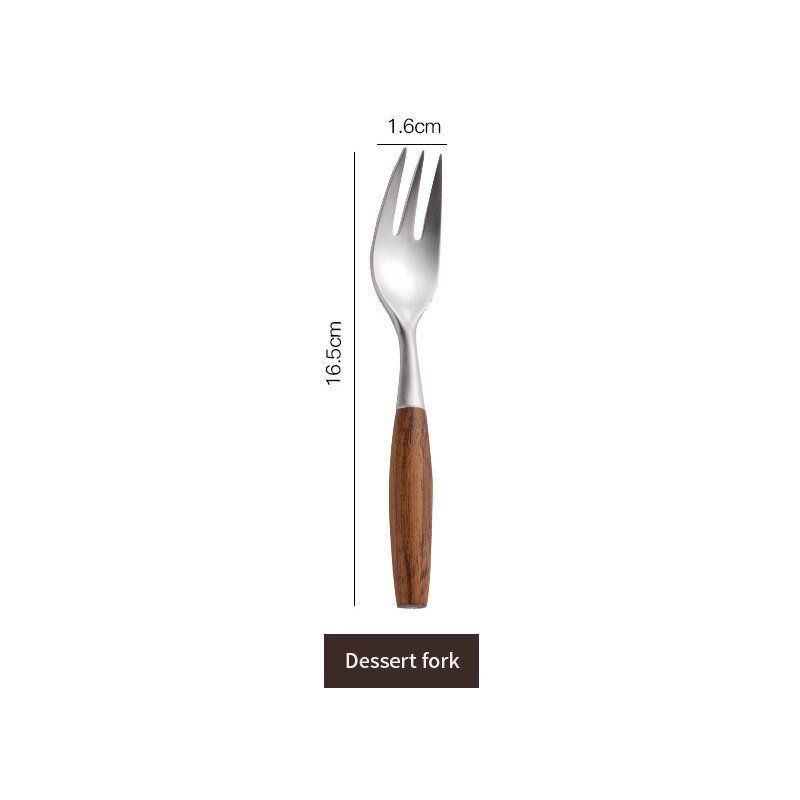 Stainless Steel Flatware Rose Wood Silverware Cutlery Set - Casatrail.com