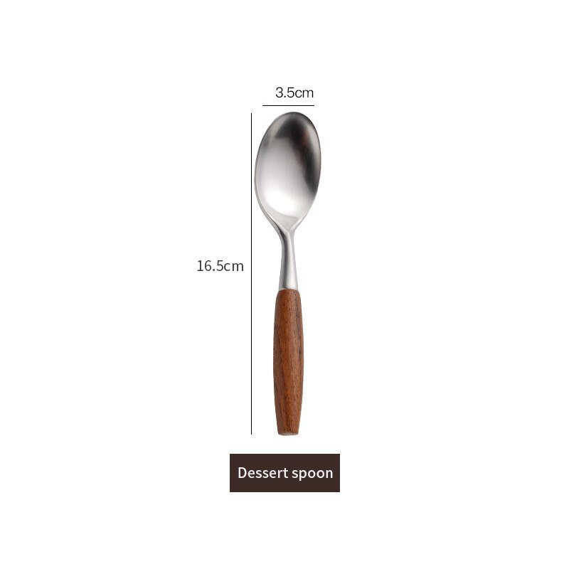 Stainless Steel Flatware Rose Wood Silverware Cutlery Set - Casatrail.com