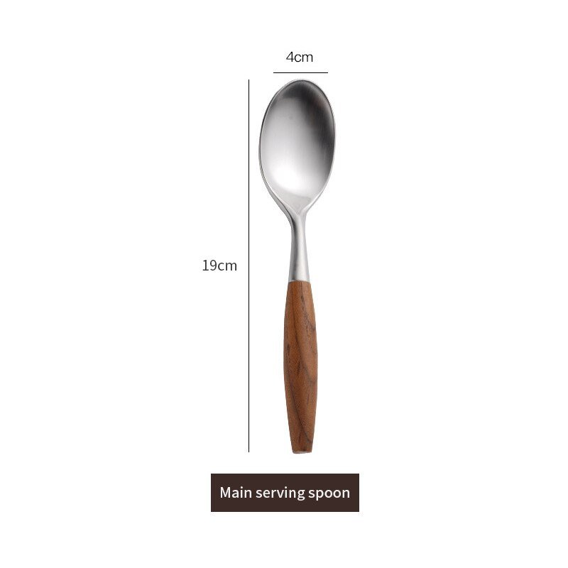 Stainless Steel Flatware Rose Wood Silverware Cutlery Set - Casatrail.com