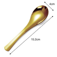 Thumbnail for Stainless Steel Gold and Silver Deep Soup Spoon - Casatrail.com