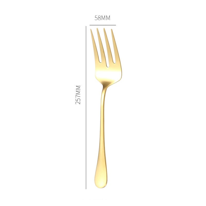 Stainless Steel Gold Korean Serving Spoon - Casatrail.com