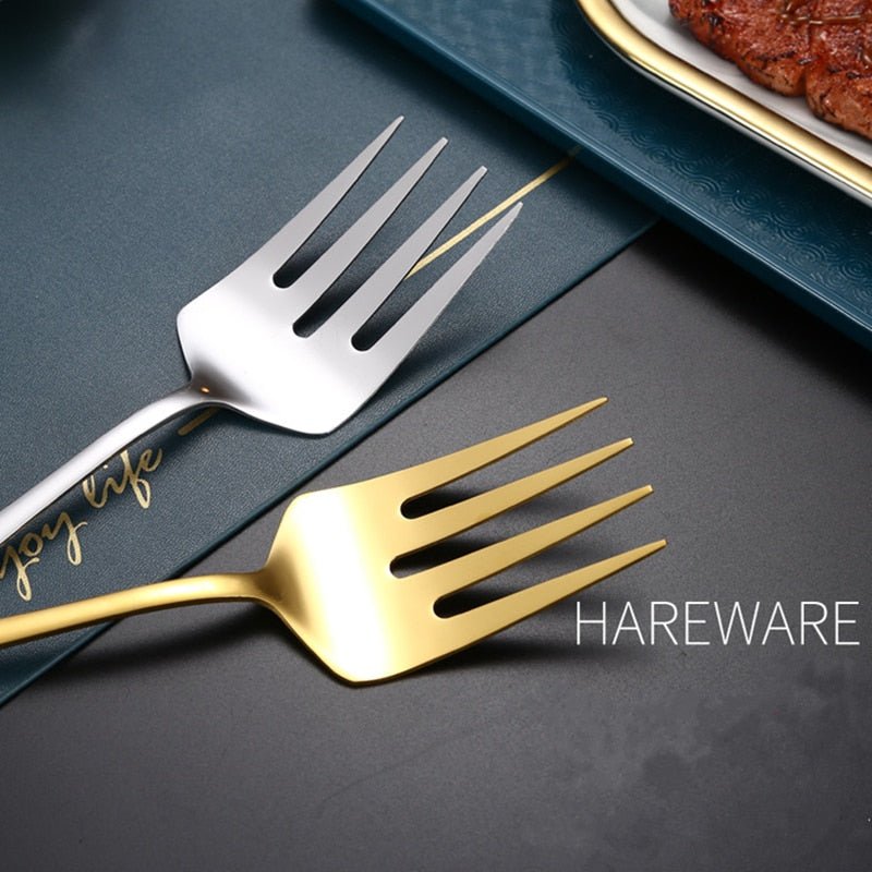 Stainless Steel Gold Korean Serving Spoon - Casatrail.com