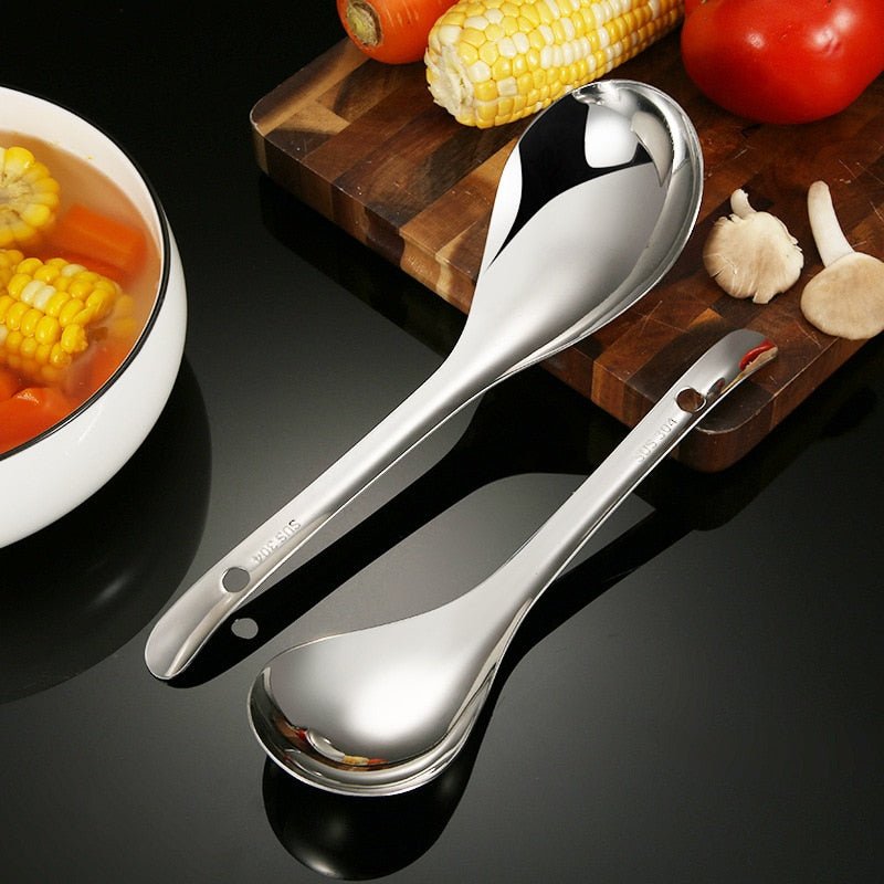 Stainless Steel Serving Spoon with Long Handle - Casatrail.com