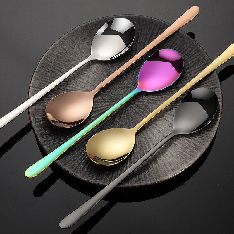 Stainless Steel Spoon - Korean Long Handle Thicken Stirring - Casatrail.com