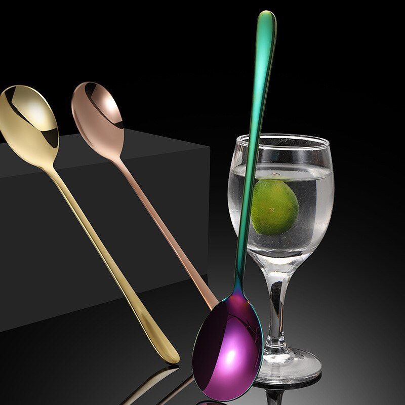 Stainless Steel Spoon - Korean Long Handle Thicken Stirring - Casatrail.com