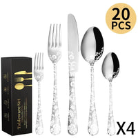 Thumbnail for Stainless Steel Tableware Set 20 Pieces - Casatrail.com