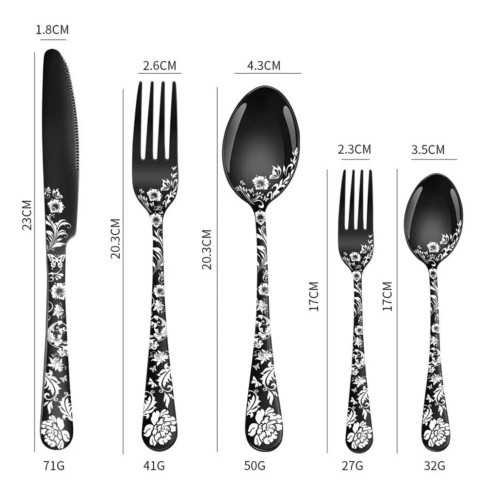 Stainless Steel Tableware Set 20 Pieces - Casatrail.com