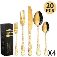 Thumbnail for Stainless Steel Tableware Set 20 Pieces - Casatrail.com