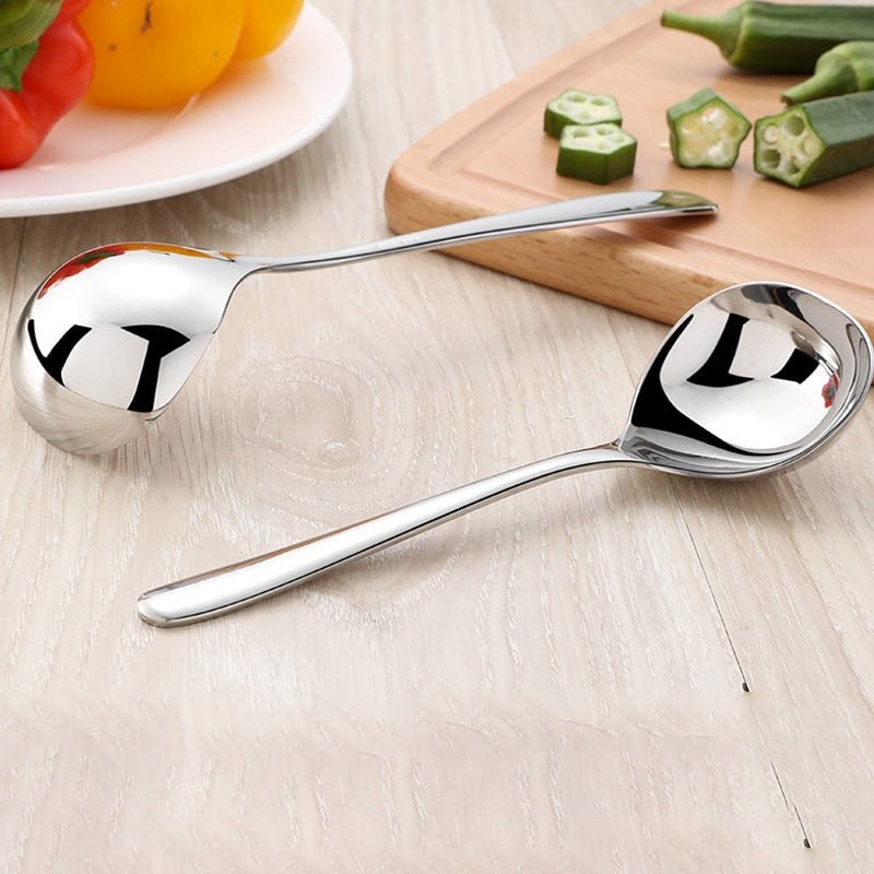 Stainless Steel Thickening Spoon with Long Handle - Casatrail.com