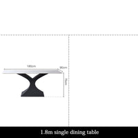 Thumbnail for Steel Base Designer Dining Table with 6 Chairs - Casatrail.com