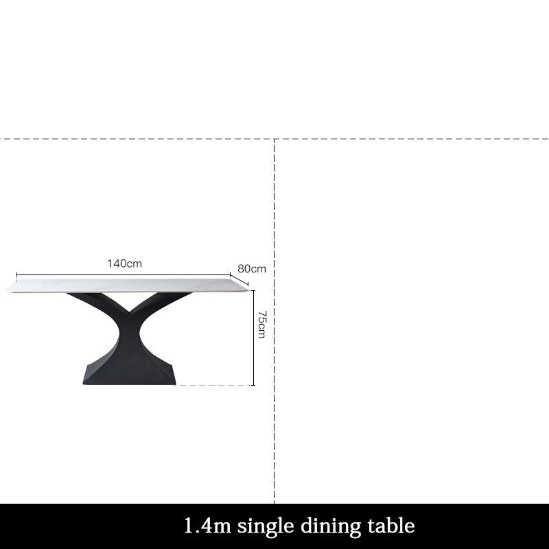 Steel Base Designer Dining Table with 6 Chairs - Casatrail.com