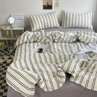 Thumbnail for Stripe Bedding Comforter Set with Pillowcase & Bed Sheet - Casatrail.com