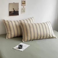 Thumbnail for Stripe Bedding Comforter Set with Pillowcase & Bed Sheet - Casatrail.com