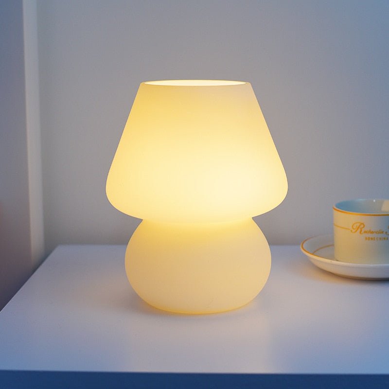 Striped LED Mushroom Table Lamp for Decor - Casatrail.com