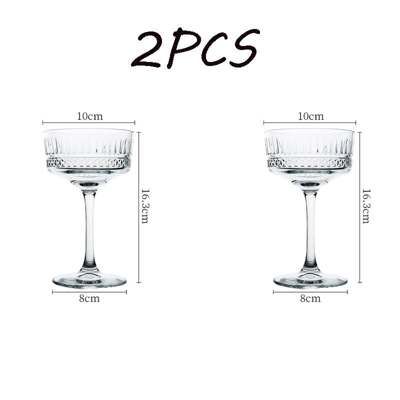 Stylish Carved Cocktail Glass Set - Casatrail.com